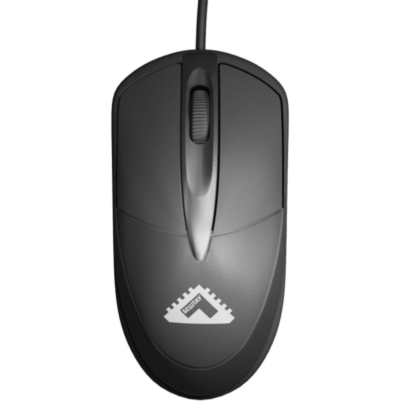 Мышь компьютерная БЕШТАУ проводная М100РУ, USB,1200, 1.8м, M100PY/TВ