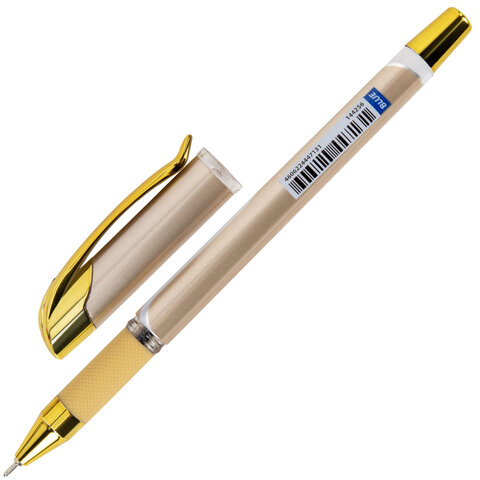 Ручка шариковая масляная с грипом BRAUBERG «Delta Plus Gold», СИНЯЯ, пишущий узел 0.7 мм, линия письма 0.35 мм