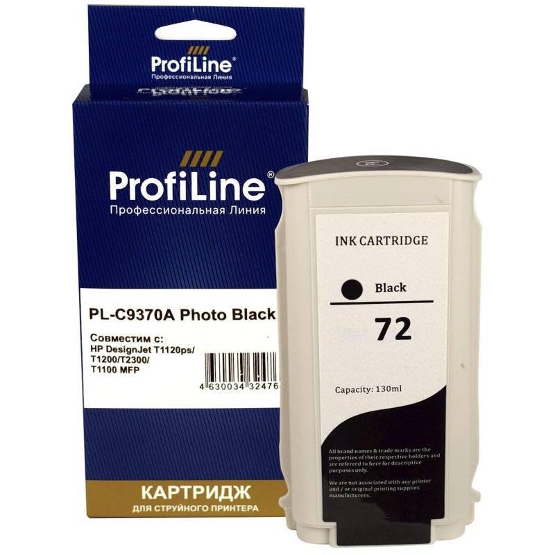 превью Картридж струйный ProfiLine C9370A №72 черн. для HP DesignJet T1120ps/T1200