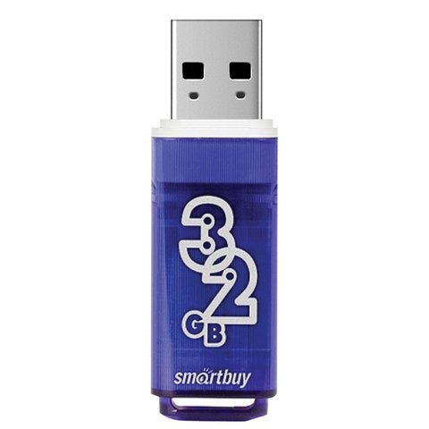 Флэш-диск 32 GB SMARTBUY Glossy USB 3.0, тёмно-синий