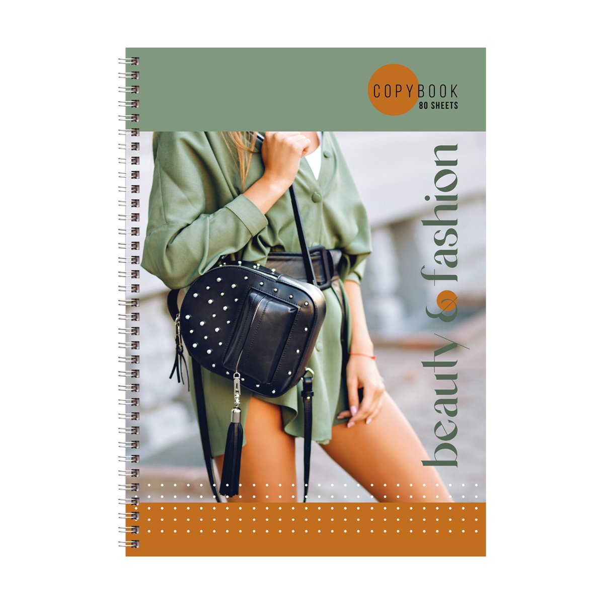 Тетрадь 80л., А4, клетка, на гребне BG «Beauty&Fashion», глянцевая ламинация