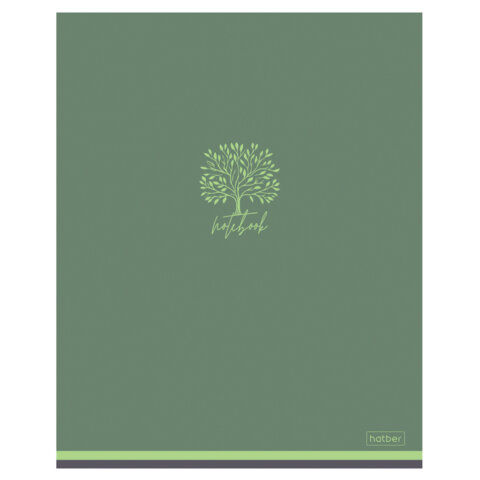 Тетрадь А5 48 л., HATBER скоба, клетка, Soft-touch ламинация, «Лаконично» (микс в спайке), 090520