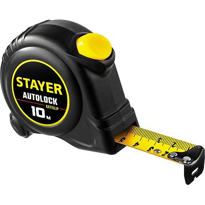 Рулетка с автостопом STAYER AutoLock 10м х 25мм (2-34126-10-25)