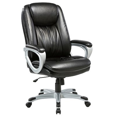 Кресло для руководителя Easy Chair 583 TR черное (рециклированная кожа/металл)