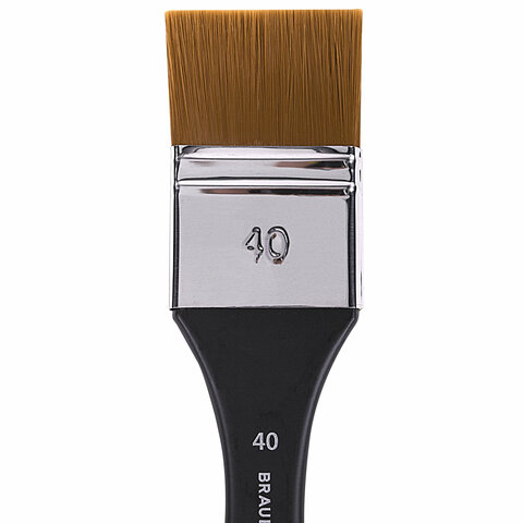 Кисть художественная профессиональная, синтетика, флейц, № 40, BRAUBERG ART CLASSIC