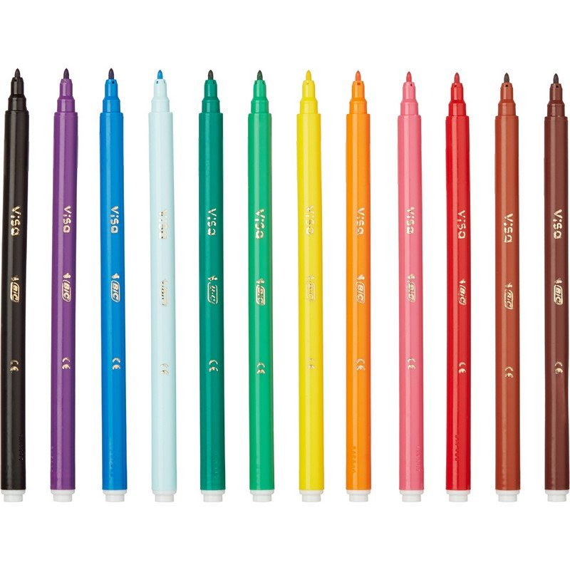 Фломастеры Bic Visa 12 цветов
