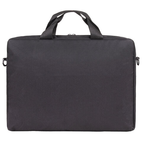 Сумка портфель BRAUBERG PRACTICAL с отделением для ноутбука 15.6", Grey line, черная, 29×40х7 см