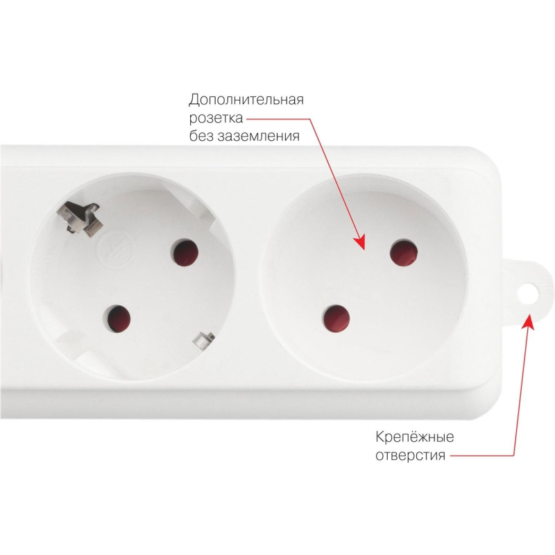 Сетевой фильтр Power Cube PRO, белый, 5м, 6р, 16А (3×1.5мм2)(SPL6-16-P-5М)