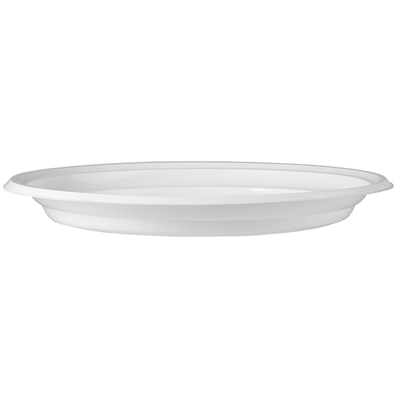 Тарелки одноразовые OfficeClean, эконом, ПС, белые, бессекционные, 20.5см, уп. 100шт. 