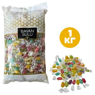Карамель ассорти МИНИ «Fruit», 11 вкусов с желейными начинками, 1 кг, BAYAN SULU