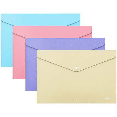 Папка-конверт на кнопке Erich Krause «Pastel», А4, 180мкм, непрозрачная, ассорти
