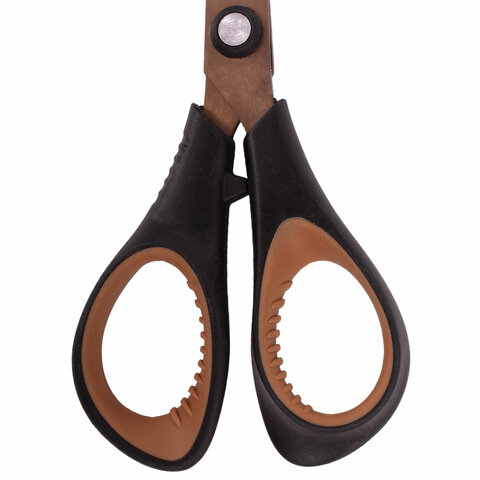 Ножницы BRAUBERG «Heavy Duty», 165 мм, суперпрочные, титановое покрытие, 2-х сторонняя заточка, блистер