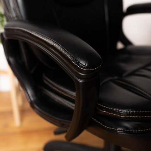 Кресло офисное BRABIX PREMIUM «Trend EX-568», экокожа, черное, 532100