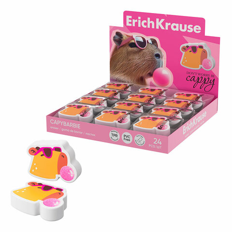 превью Ластик фигурный ERICH KRAUSE «CapyBarbara», 33×25х7 мм