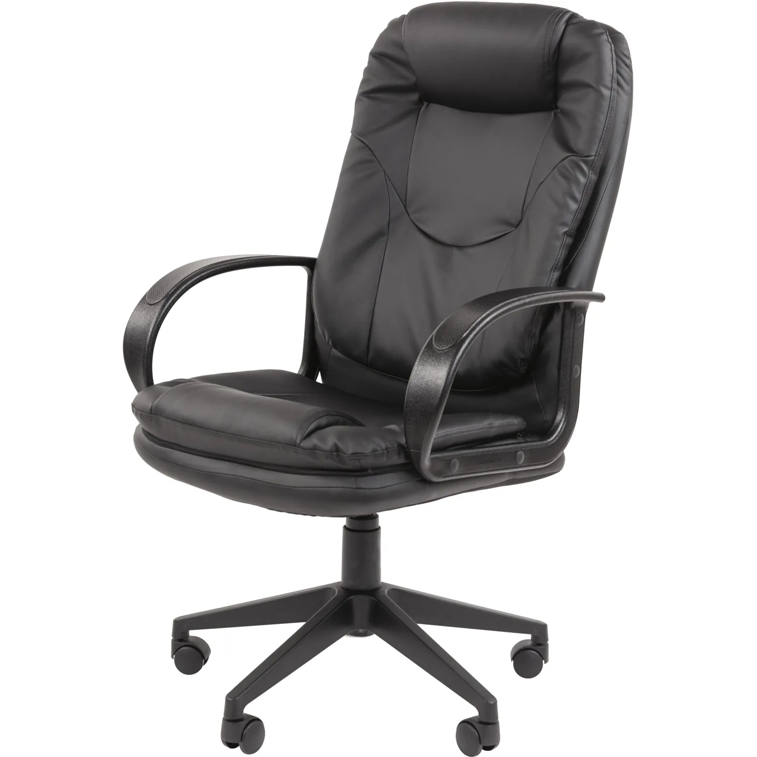Кресло для руководителя Комус Мебель (Easy Chair) 695 LT чёрное (экокожа, пластик)