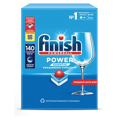 Таблетки для посудомоечных машин 140 шт., FINISH Powerball