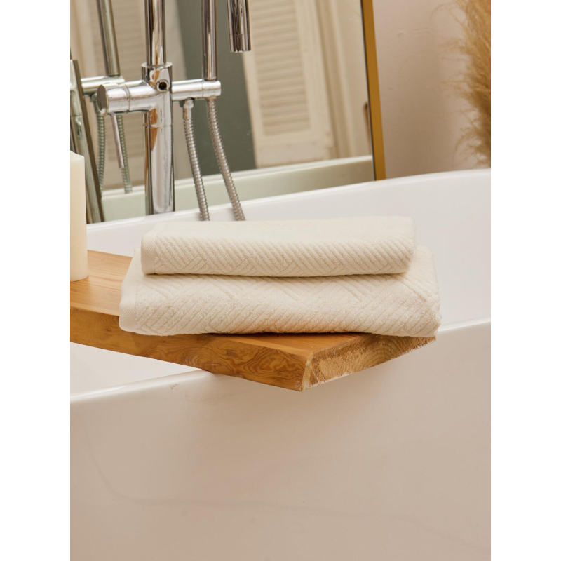 Набор полотенец махровых TAC VENTURA 50×90.70×140 500 г/м2 WHITE, белый