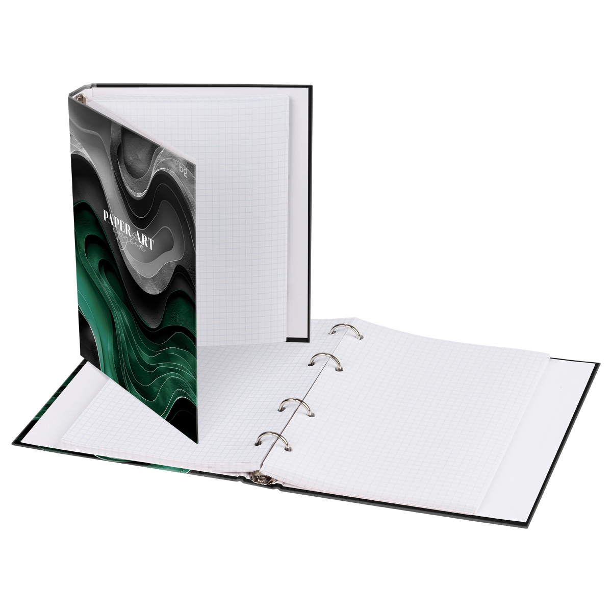 Тетрадь на кольцах А5, 120л., BG «Paper art», матовая ламинация