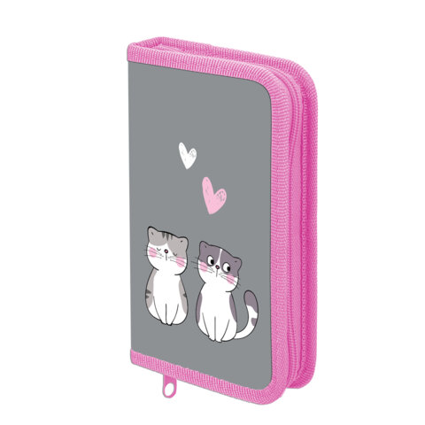 превью Пенал ЮНЛАНДИЯ, 1 отделение, картон с эффектом soft-touch, 19×11 см, «Sweet whiskers»