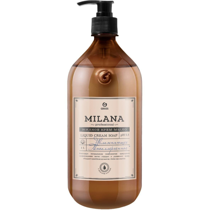 превью Крем-мыло жидкое увлажняющее Milana Professional 1л