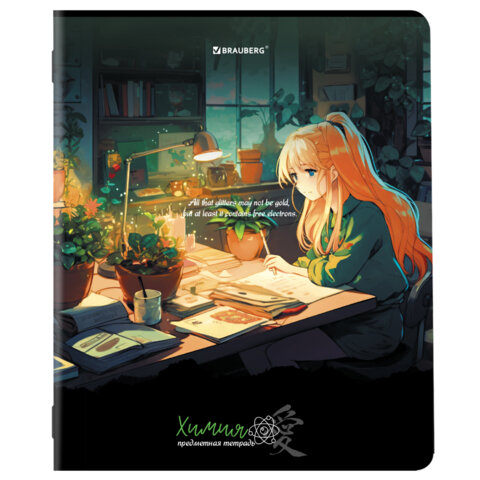 Тетради предметные, КОМПЛЕКТ 12 ПРЕДМЕТОВ, 48 л., матовая ламинация, BRAUBERG, «ANIME GIRLS»