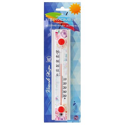 Термометр оконный на липучке Garden Show (22×4.5×3 см)