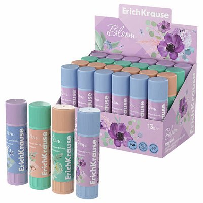 Клей-карандаш ERICH KRAUSE «EasyStick Pastel Bloom», 13 г
