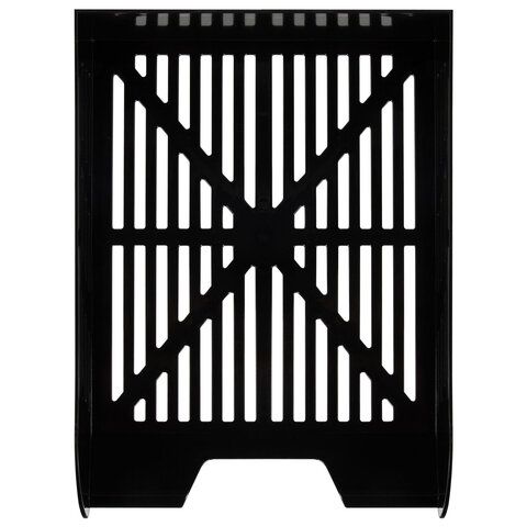 Лоток горизонтальный для бумаг BRAUBERG ECO, 330×245х65 мм, сетчатый, черный