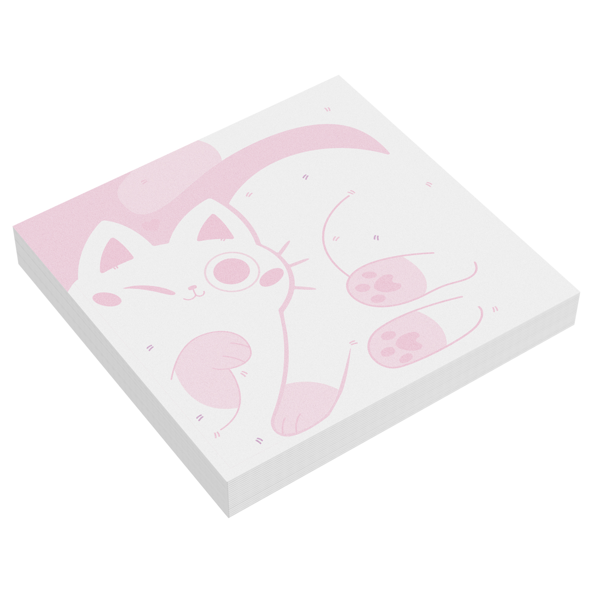 превью Блок для записей MESHU «Meow-meow», 8.5×8.5см, 100л., на склейке