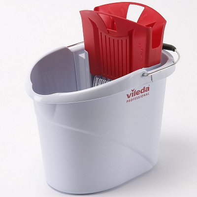Ведро с отжимом Vileda Professional УльтраСпид Мини 10 л пластик красное (сливной носик)