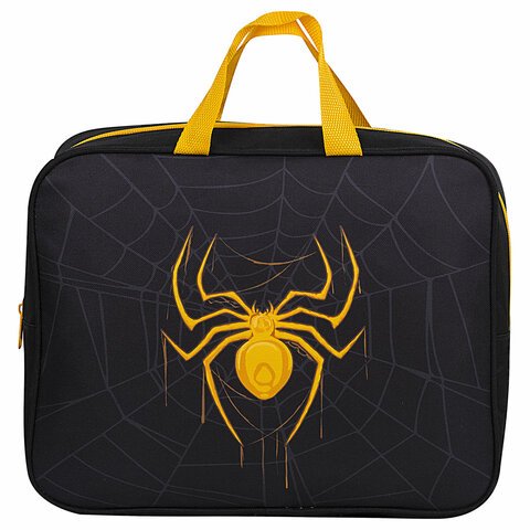 Папка на молнии с ручками BRAUBERG А4, 1 отделение, полиэстер, 80 мм, «Venomous spider»