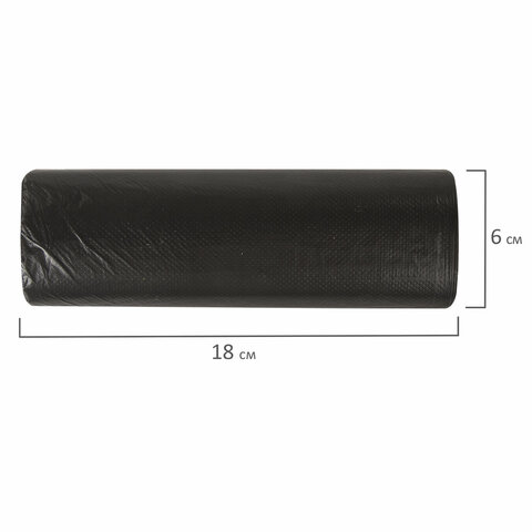 Мешки для мусора, 120 л, ЛАЙМА, комплект 10 шт., рулон, ПНД, прочные, 70×110 см, 18 мкм, черные