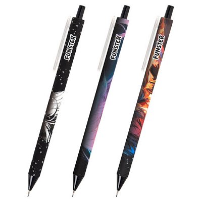 Карандаш механический 0.7 мм с принтом FUNSTER «ANIME», корпус soft-touch ассорти