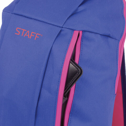Рюкзак STAFF «Air», универсальный, сине-розовый, 40×23×16 см