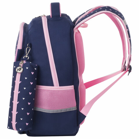 Рюкзак ЮНЛАНДИЯ COMPLETEс пеналом в комплектеэрго-спинкаPink bow42×29х14 см229972