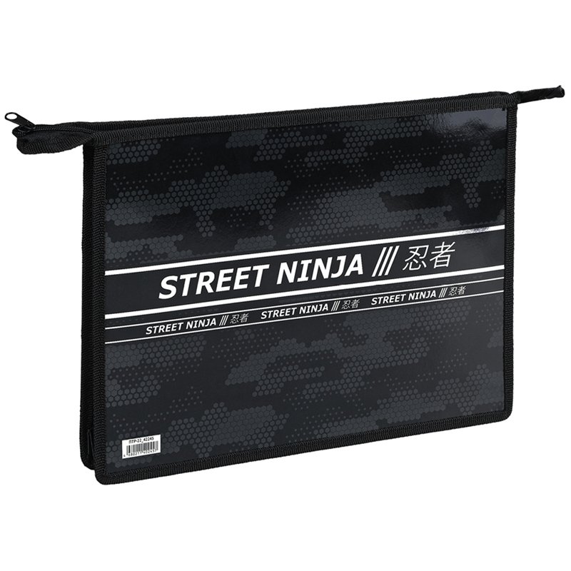 превью Папка для тетрадей 2 отделения А4 ArtSpace «Ninja», пластик, фольга, на молнии
