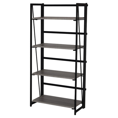 Стеллаж на металлокаркасе BRABIX «LOFT SH-001»600×300х1250 ммскладнойцвет дуб антик641229