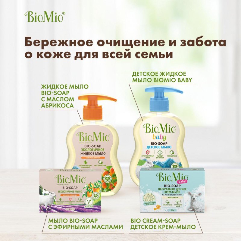 Гель для душа BioMio BIO SHOWER GEL лаванда, 250 мл