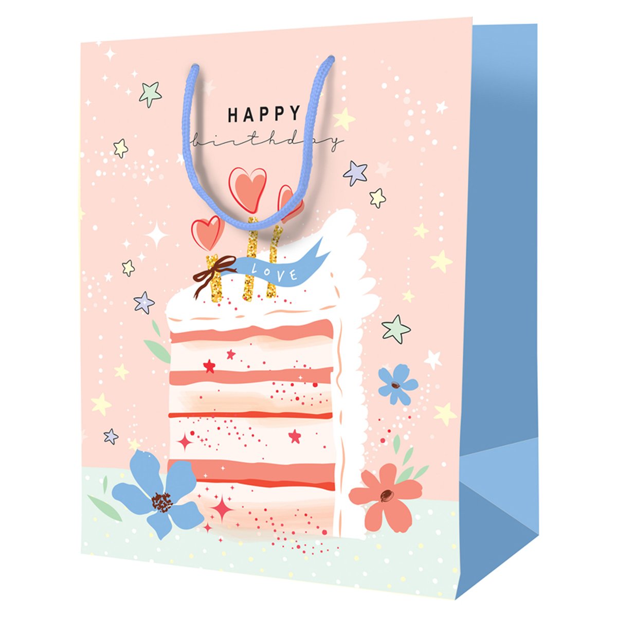 превью Пакет подарочный 18×23×10см ArtSpace «Happy birthday», ламинированный