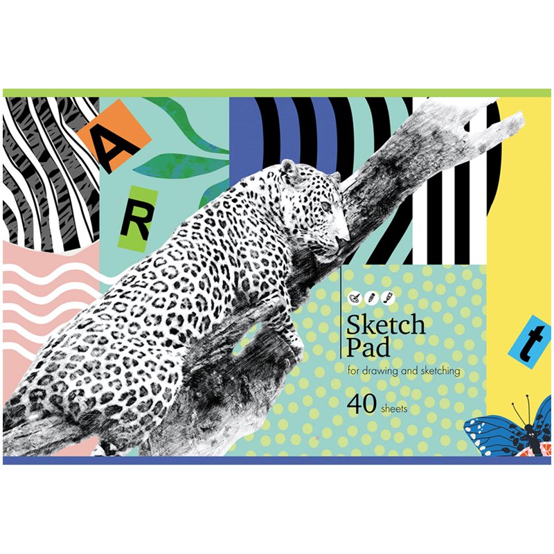 Альбом для рисования 40л., А4, на скрепке BG «Animal picture»