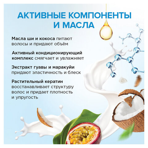 Бальзам для волос 400 мл, SYNERGETIC «Объём и укрепление волос», натуральный
