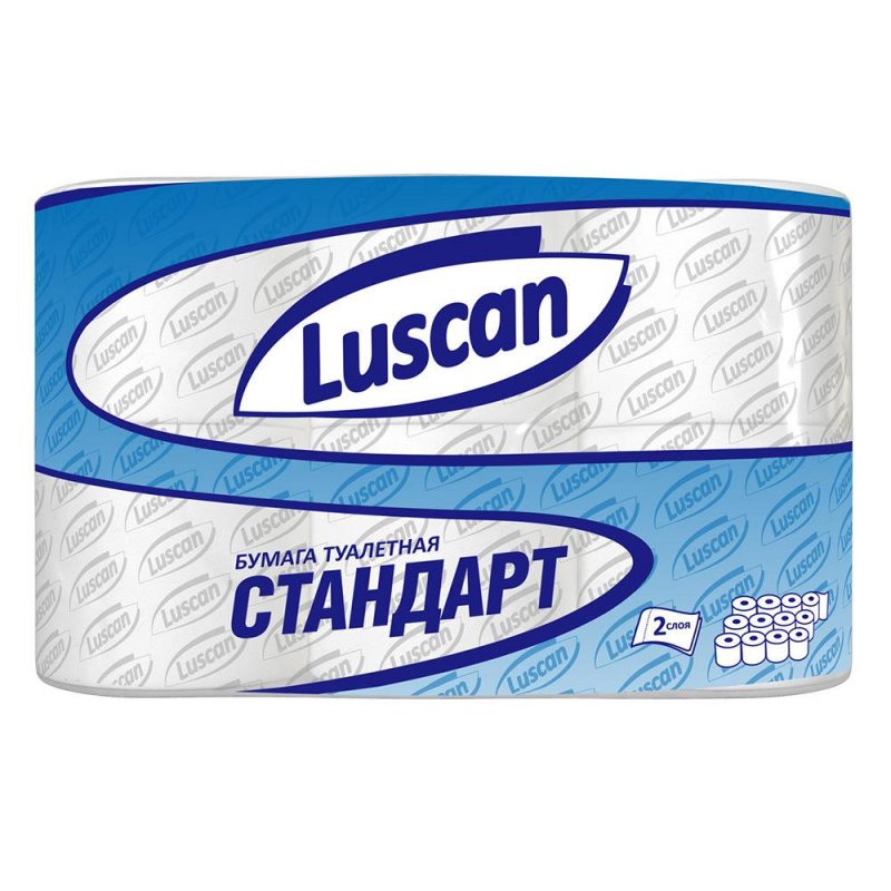 превью Бумага туалетная Luscan Standart 2сл бел вторичн втул 21.88м 175л 12рул/уп