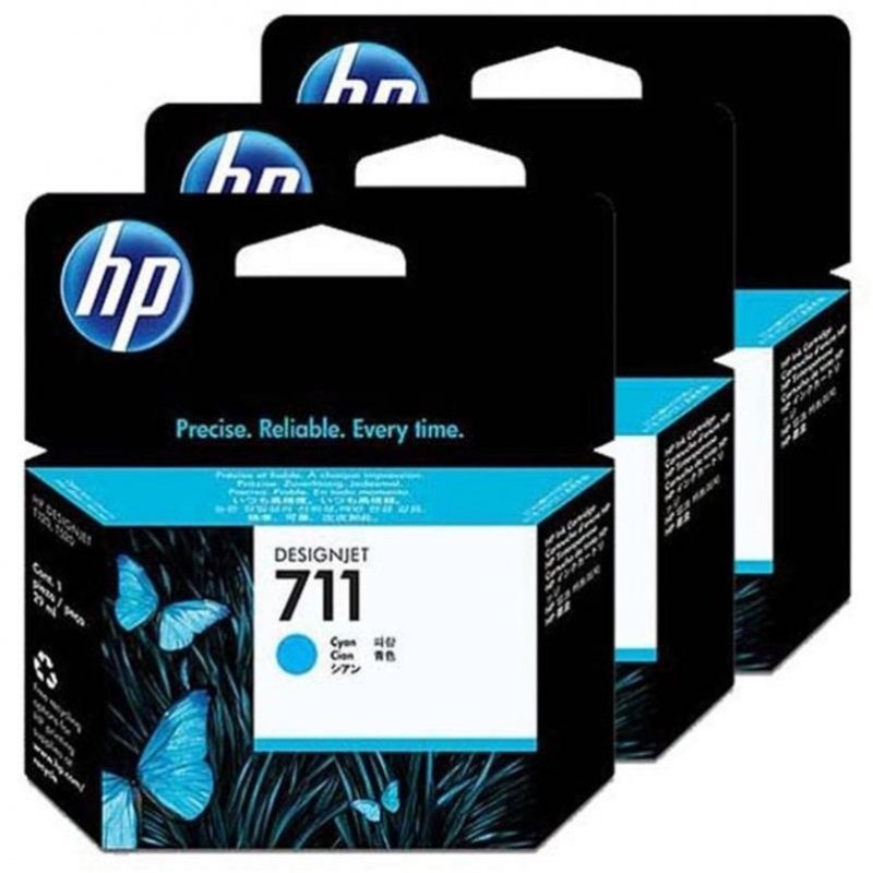 Картридж струйный HP 711 CZ134A гол. для DgnJ T120/520 (3шт)