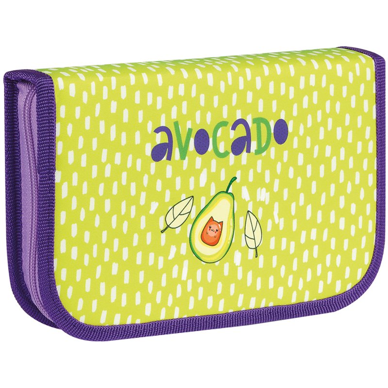 Пенал 1 отделение, 210×130 ArtSpace «Avocado», две откидные секции, ткань
