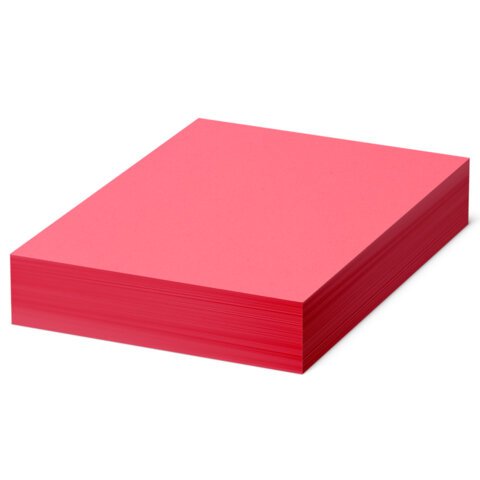 Бумага цветная BRAUBERG, А4, 80 г/м2, 500 л., интенсив, красная, для офисной техники, 