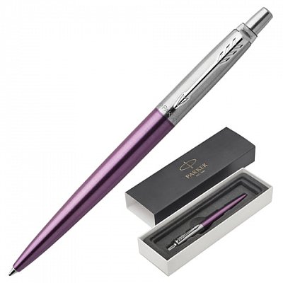 Ручка шариковая Parker Jotter Victoria Violet CT цвет чернил синий цвет корпуса сиреневый (артикул производителя 1953190)