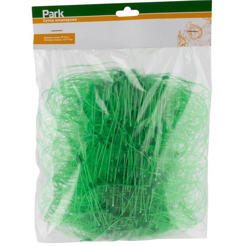 превью Сетка шпалерная 2×10 м (10 г/м2, размер ячейки 15×17 см),732112