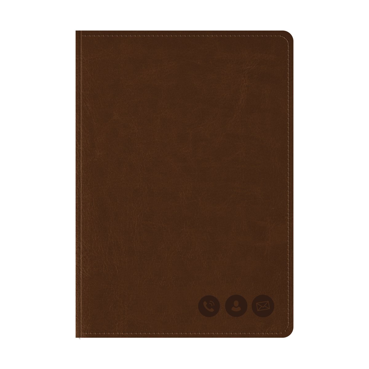 превью Телефонная книга А5, 80л., кожзам, OfficeSpace «Nebraska» коричневый с вырубкой
