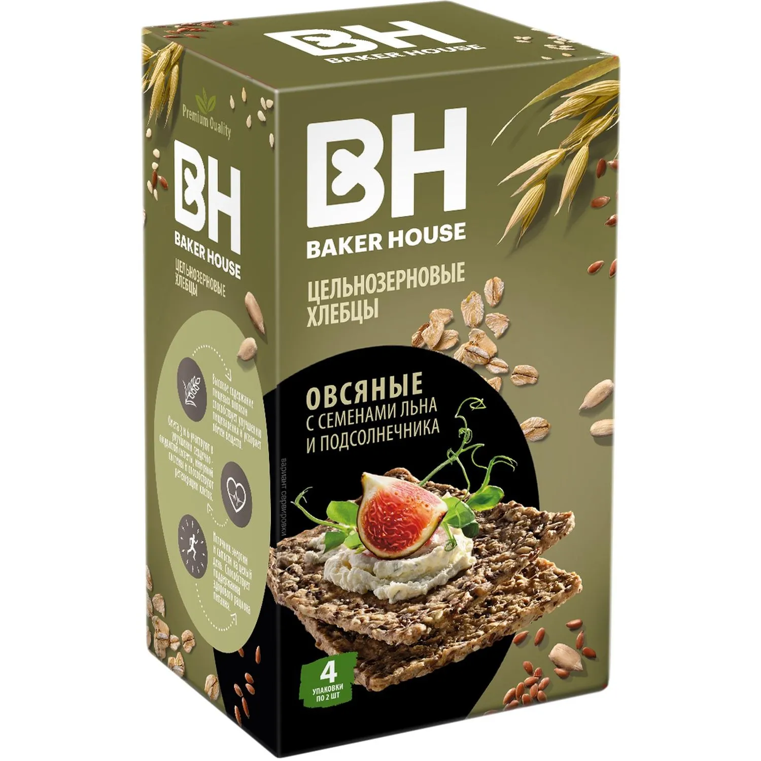 Хлебцы цельнозерновые Baker House Скандинавские овсяные 180 г