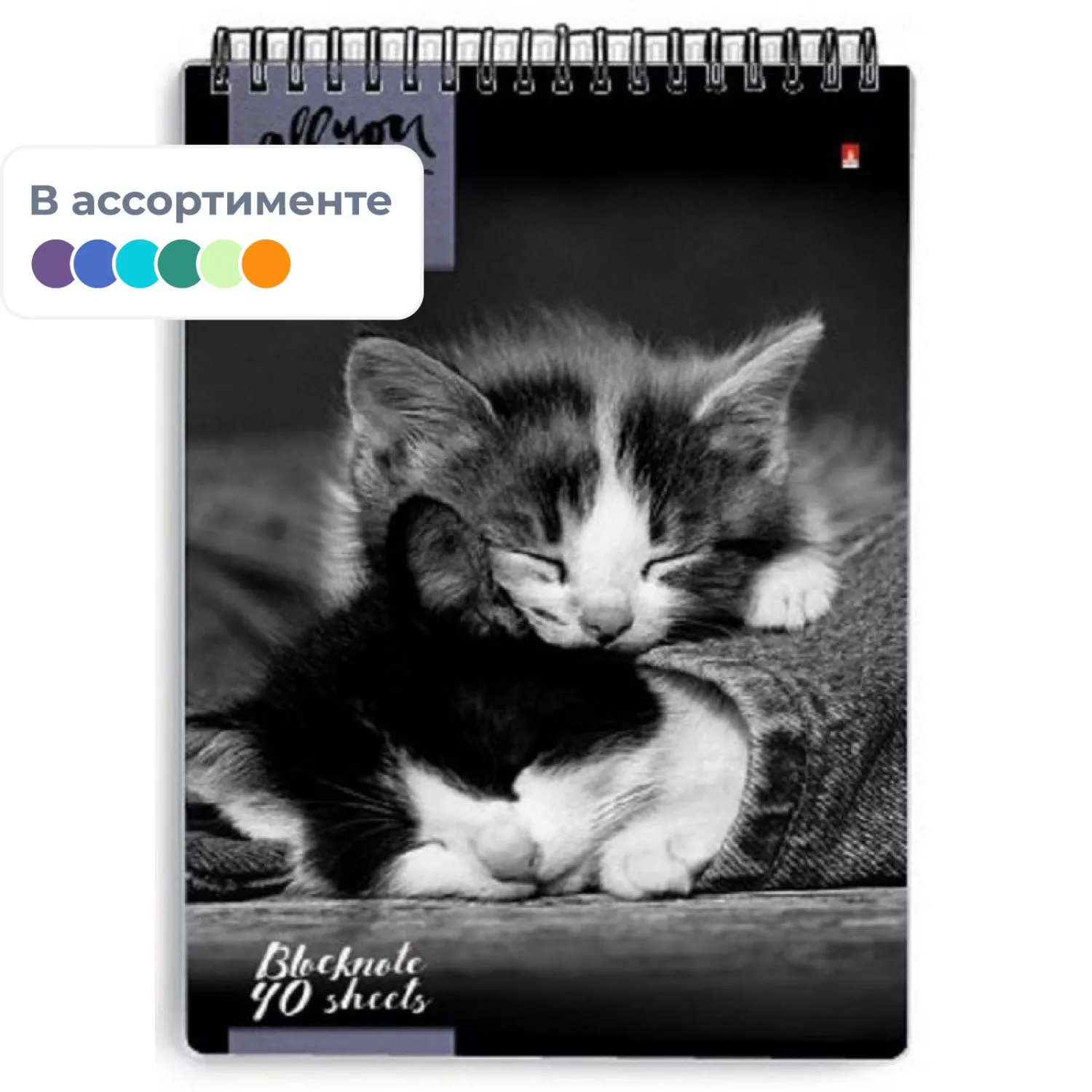 Блокнот «Кошки» (А5, 40л, на гребне,)